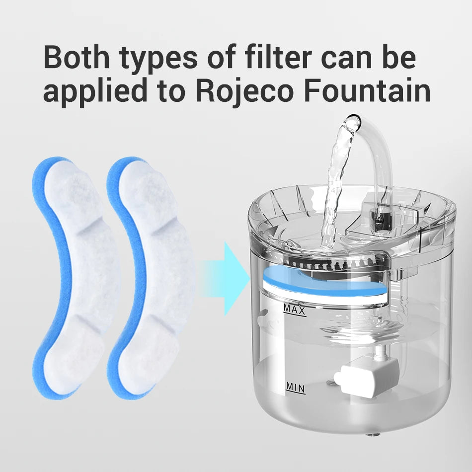4/8/12PCS Cat Water Fountain Filters Activated Carbon Replacement Filters for 1.5L Transparent Water Dispenser Pet Accessories