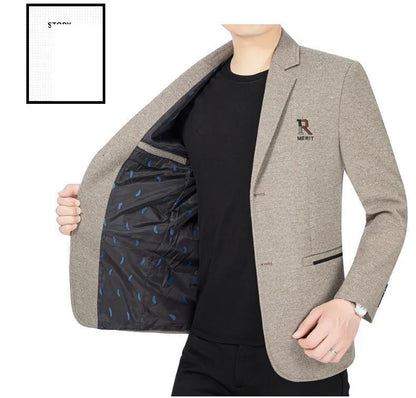 TFETTERS Brand 2025 Spring Business Blazer for Men Solid Autumn Casual Men's Jacket Blazer Fashion Single Breasted Suits Mens