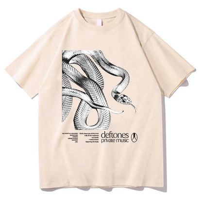 Deftones Private Music Tracklist Tee 2025 Cotton TShirt Men Women Hip Hop Rock Top Fashion Short Sleeve Summer Oversized T-shirt