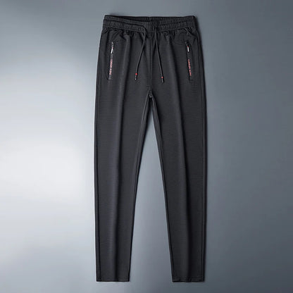 Summer Breathable Mesh Black Sweatpants Men Joggers Sportswear Baggy Trousers Male Casual Track Pants 7XL 8XL