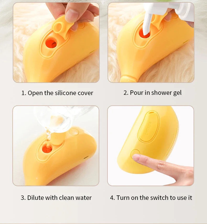 Rotate Steam Brush for Cat Dog Comb Electric Spray Removes Hair Cat Brush Soft Silicone Massage Grooming Comb Pet Accessories