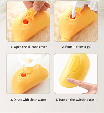 Rotate Steam Brush for Cat Dog Comb Electric Spray Removes Hair Cat Brush Soft Silicone Massage Grooming Comb Pet Accessories