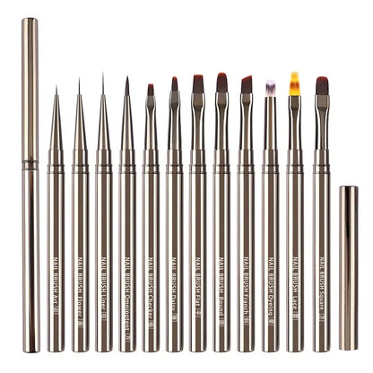 Nails Art Liner Brushes Elongated Lines Striping Drawing Painting  6/9/12/15/18mm Design Pen Professional Manicure Tool New