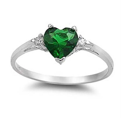 European and American Anniversary Couple Gift: European and American New Geometric Ring Luxury Green Zircon Accessory