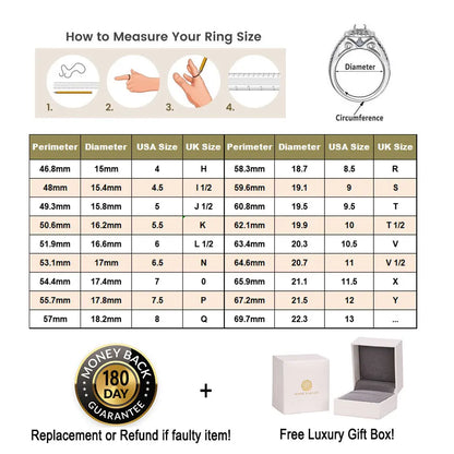 Newshe Luxury 925 Sterling Silver Halo Wedding Ring Set for Women Elegant Jewelry Princess Simulated Diamond Rings