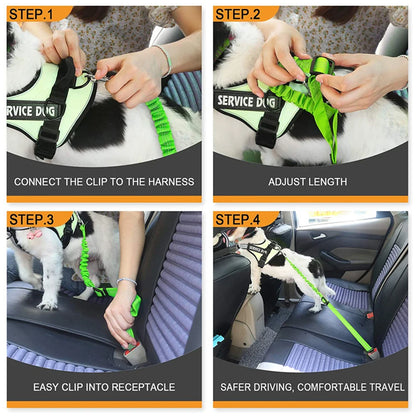 Cinturón de seguridad para coche de mascotas, correa de nailon para vehículos, asiento trasero, cinturón de seguridad ajustable para perros, arnés, collar, accesorios para mascotas para paseos al aire libre