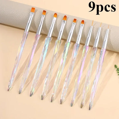 Nails Art Liner Brushes Elongated Lines Striping Drawing Painting  6/9/12/15/18mm Design Pen Professional Manicure Tool New