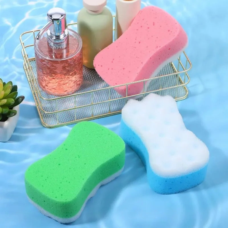 1/3PCS New Soft Bath Sponge Shower Natural Gentle Soothing Body Fiber Exfoliating Shower Sponge Wash Bouquet Bathing Accessories