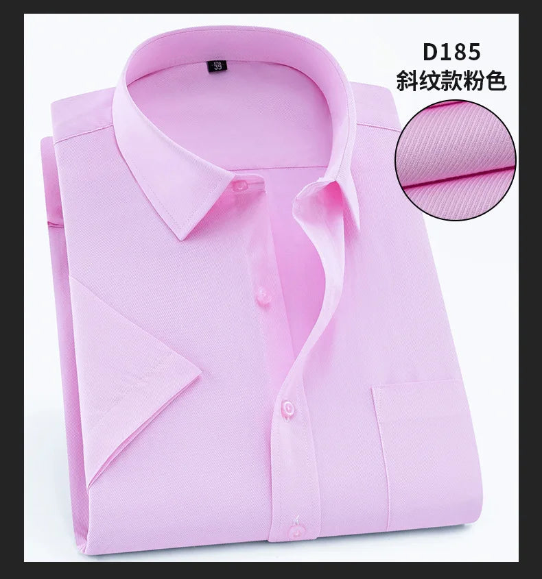 Men's new short-sleeved shirt 7XL8XL business casual non-ironing high quality plus-size spring and summer fashion cargo clothes