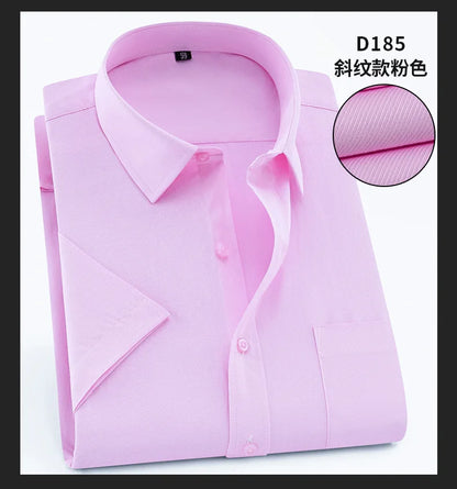 Men's new short-sleeved shirt 7XL8XL business casual non-ironing high quality plus-size spring and summer fashion cargo clothes