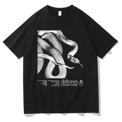 Deftones Private Music Tracklist Tee 2025 Cotton TShirt Men Women Hip Hop Rock Top Fashion Short Sleeve Summer Oversized T-shirt
