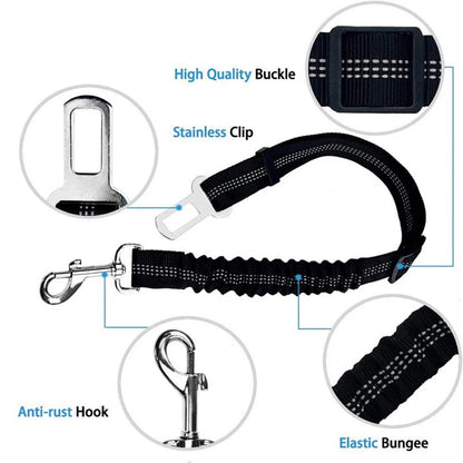 Cinturón de seguridad para coche de mascotas, correa de nailon para vehículos, asiento trasero, cinturón de seguridad ajustable para perros, arnés, collar, accesorios para mascotas para paseos al aire libre