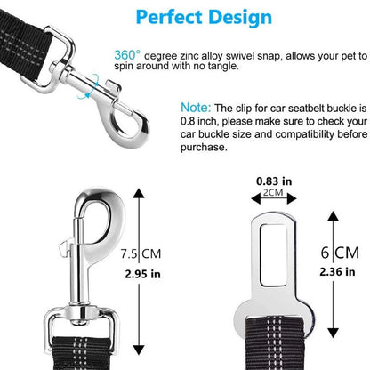 Cinturón de seguridad para coche de mascotas, correa de nailon para vehículos, asiento trasero, cinturón de seguridad ajustable para perros, arnés, collar, accesorios para mascotas para paseos al aire libre