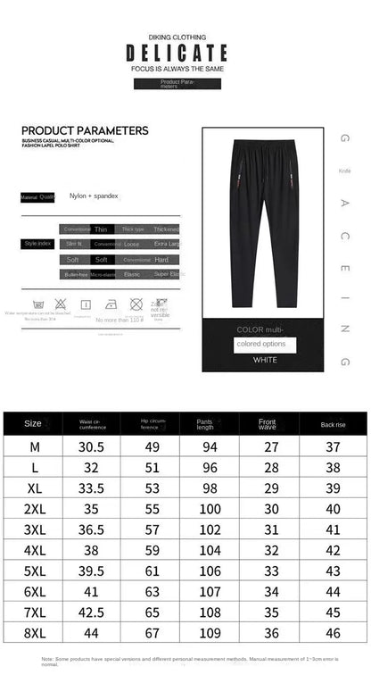 Summer Breathable Mesh Black Sweatpants Men Joggers Sportswear Baggy Trousers Male Casual Track Pants 7XL 8XL