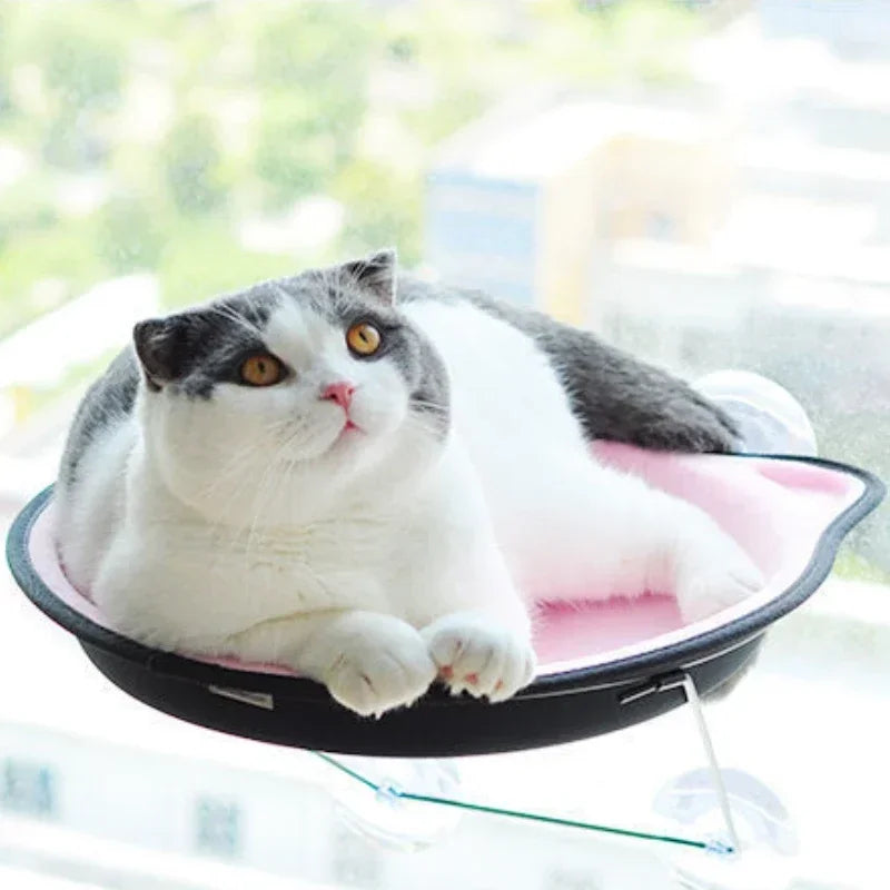 New Cat Window Hammock Climbing Frame Pet Kitty Hanging Sleeping Cats Bed Sunny Window Seat Nest Bearing 15kg Cat Accessories