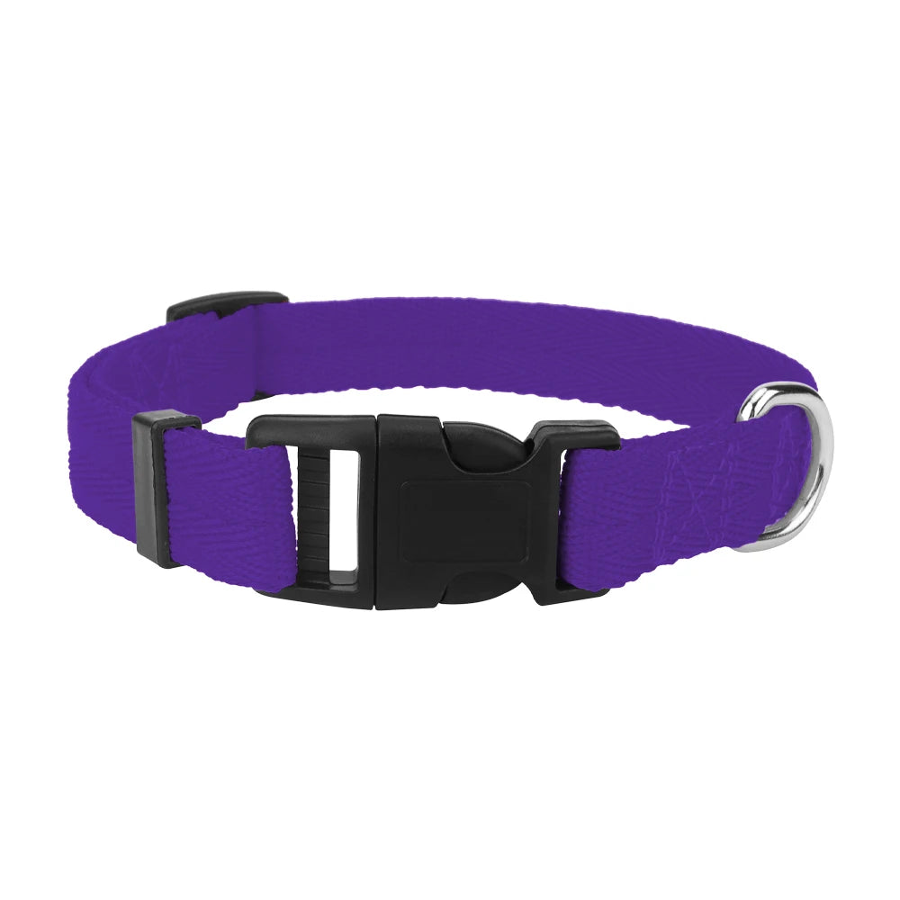 Collares de perro ajustables para perros pequeños, medianos y grandes, cinta de nailon delgada y hebilla de plástico de liberación rápida, accesorios para mascotas