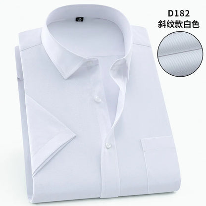 Men's new short-sleeved shirt 7XL8XL business casual non-ironing high quality plus-size spring and summer fashion cargo clothes