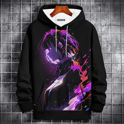 Anime Hoodie Mens Fashion Sweatshirt Graphical Print Hip Hop Hoodies Streetwear Spring Autumn Hoody Oversized hoodies for men