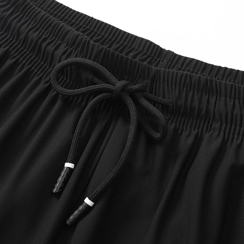 New Summer Casual Shorts Men Boardshorts Breathable Beach Shorts Elastic Jogging Running Sports Men's Short Pants Zipper Pockets