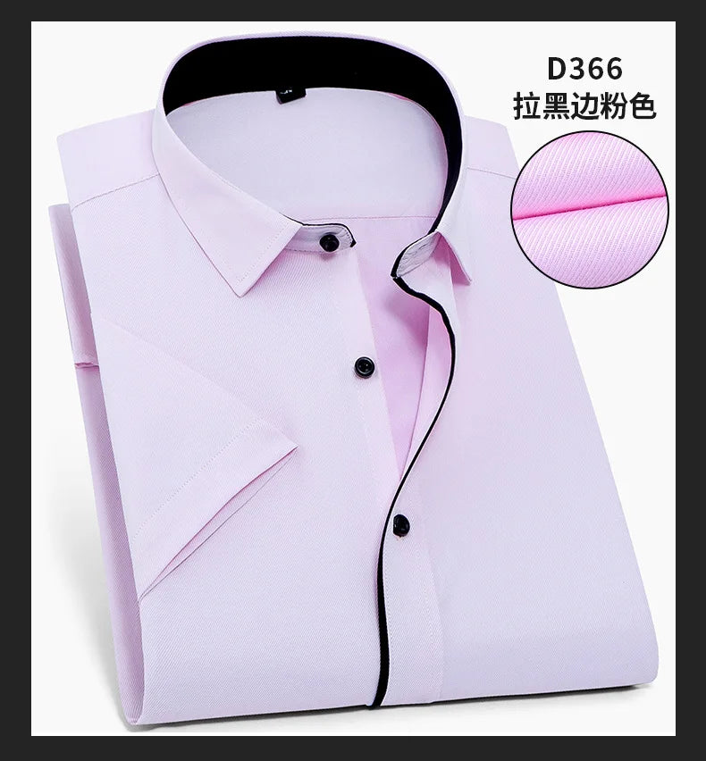 Men's new short-sleeved shirt 7XL8XL business casual non-ironing high quality plus-size spring and summer fashion cargo clothes