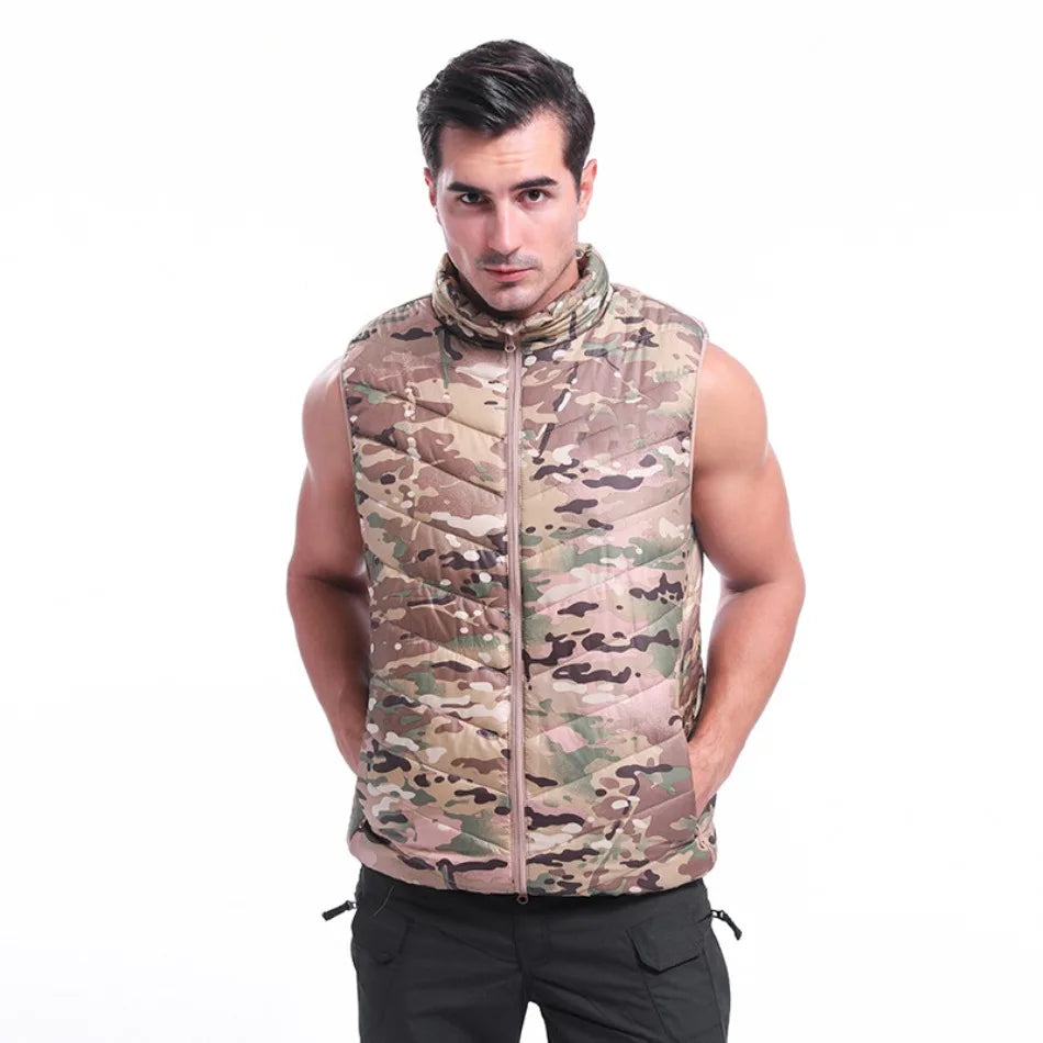 Men Casual Coat Vest Tactical Sports Thicken Warm Sleeveless Camouflage Jackets Male High-quality Waterproof Zipper Waistcoat