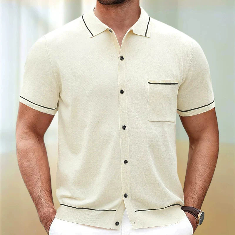 European Style Jacquard Polo Shirts Man Knitwear Business Casual Summer Coolness Quality Viscose Elastic Silky Camisas De Hombre