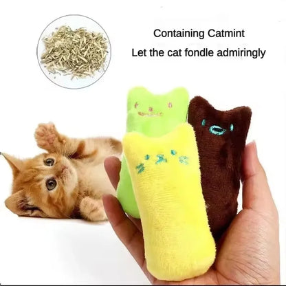 Juguetes de hierba gatera, bonito cojín de peluche para el pulgar, para rechinar los dientes, resistente a las mordeduras, juguete para gatos, accesorios para mascotas