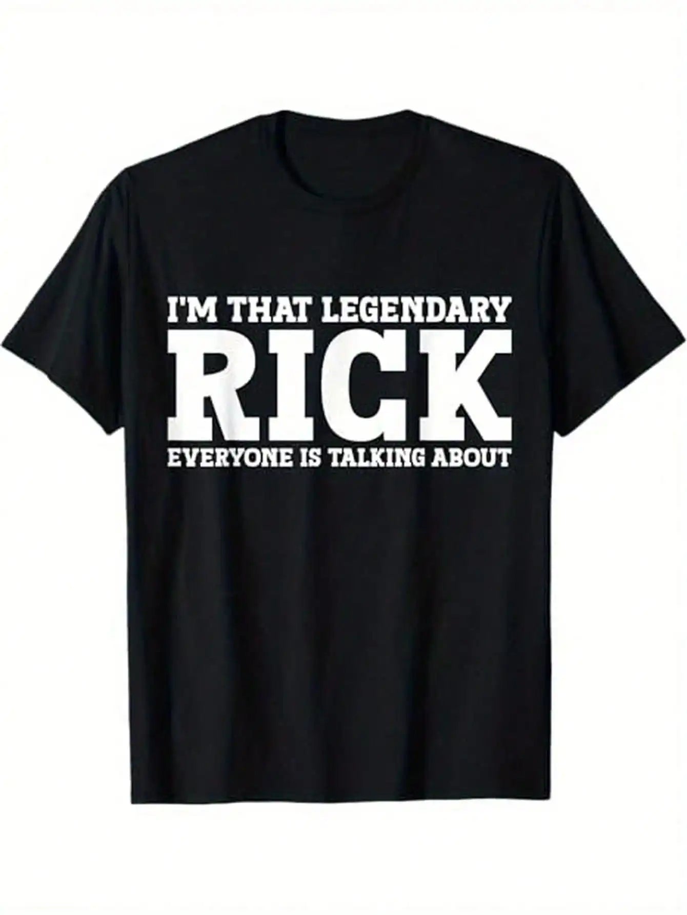 Camiseta gráfica humorística con cita legendaria de Rick - Camiseta de cuello redondo 100% algodón extrasuave, divertida con eslogan "Rick Sanctioned" diseño unisex