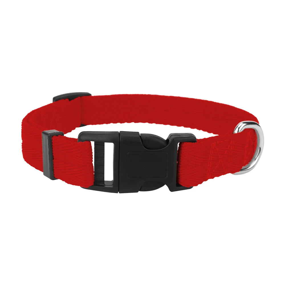 Collares de perro ajustables para perros pequeños, medianos y grandes, cinta de nailon delgada y hebilla de plástico de liberación rápida, accesorios para mascotas