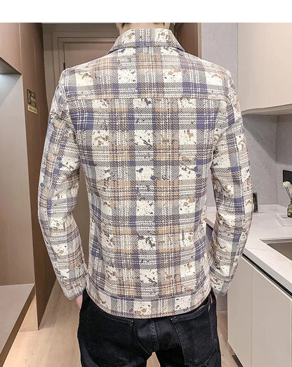 Winter Short Wool Blends Jackets Men's Brand Casual Business Trench Coat Thickened Warm Social Streetwear Overcoat