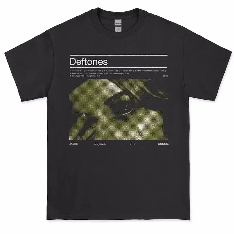 Deftones Sub-tone Band Alternative Rap Music Style Metal American T-shirt Men's Summer Fashion Trend Cotton Breathable T-shirt