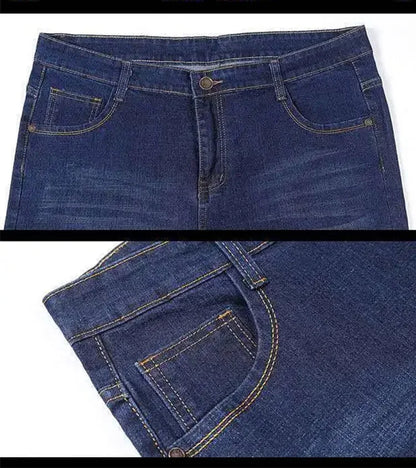10XL Mens Black Jeans Oversize High Waist Loose Trousers Large Size Husband Plus Size Loose Denim Trousers Blue Male Denim Pants