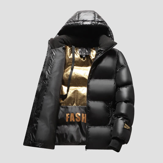 Men's Printed Windproof Winter Warm Cotton Jacket High-Quality Hooded Casual New Thick Trendy Enlarged 5XL Coat Men's Clothing