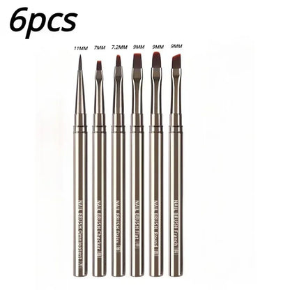 Nails Art Liner Brushes Elongated Lines Striping Drawing Painting  6/9/12/15/18mm Design Pen Professional Manicure Tool New