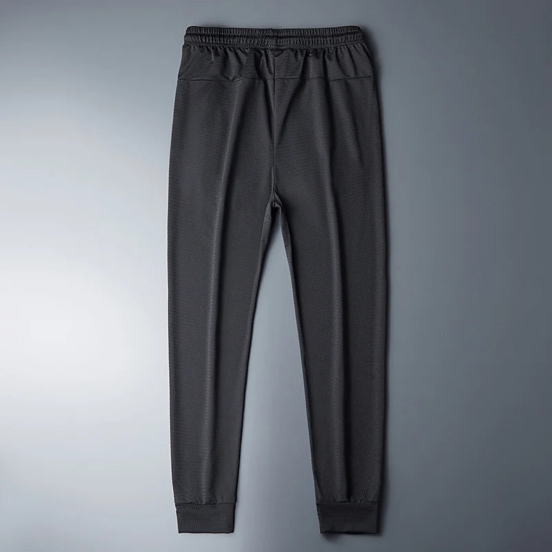 Summer Breathable Mesh Black Sweatpants Men Joggers Sportswear Baggy Trousers Male Casual Track Pants 7XL 8XL
