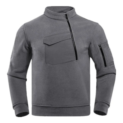 Men's Thermal Polartec Fleece Half Zip Pullover Winter Outdoor Warm Sweater Lightweight Long Sleeve Sweatshirt Military Clothing