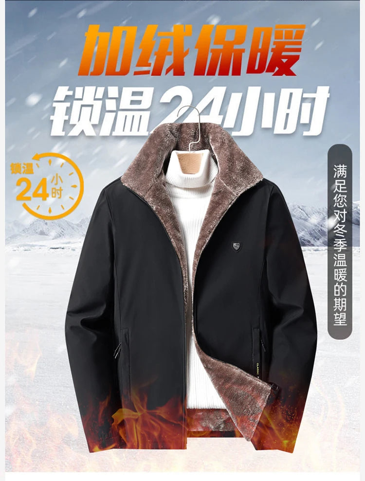 2024 Winter jackets men Fashion Thick Warm Cotton-Padded Jacket Men's Casual Loose style High Quality Large Size coat male 8XL