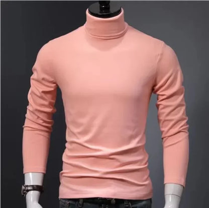 Men's Original Shirts Fall/Winter T-Shirt Fashionable Inner Wear for Men Slim Fit Turtleneck Shirt Solid Black Long Sleeve Shirt
