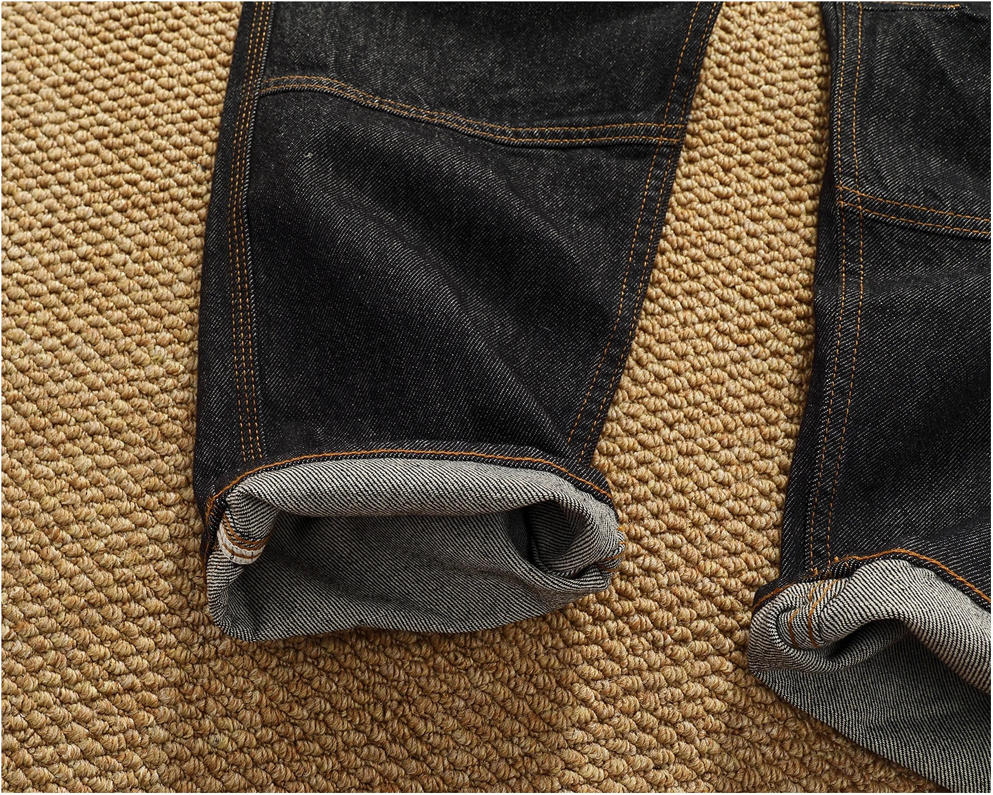 2025 Autumn New American Retro Heavyweight 3D cutting High-end Comfort Denim Men's Fashion Washed Straight Casual Tapered Jeans