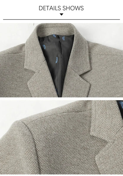 TFETTERS Brand 2025 Spring Business Blazer for Men Solid Autumn Casual Men's Jacket Blazer Fashion Single Breasted Suits Mens