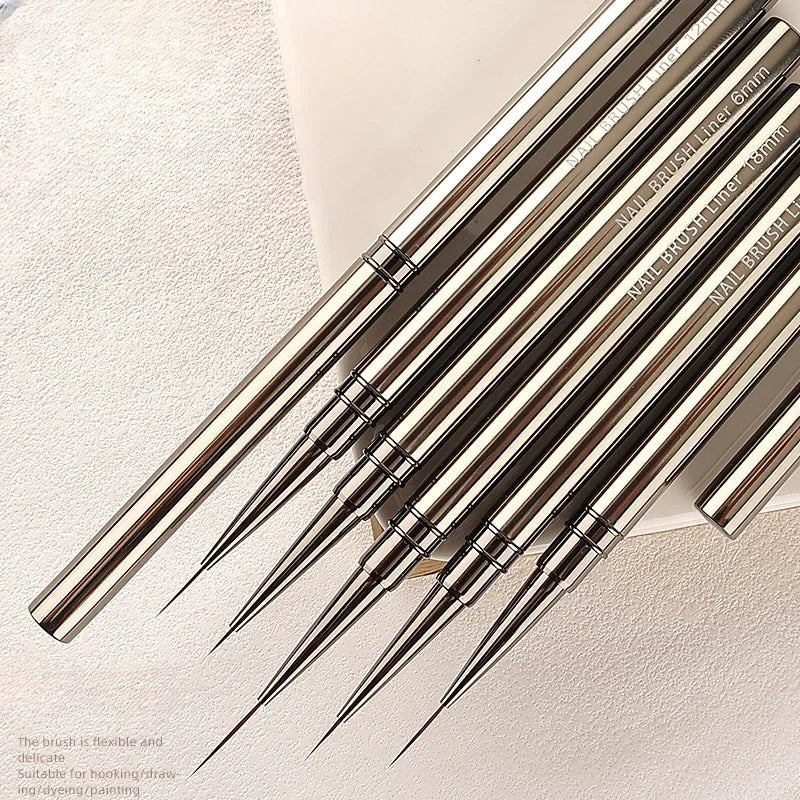 Nails Art Liner Brushes Elongated Lines Striping Drawing Painting  6/9/12/15/18mm Design Pen Professional Manicure Tool New