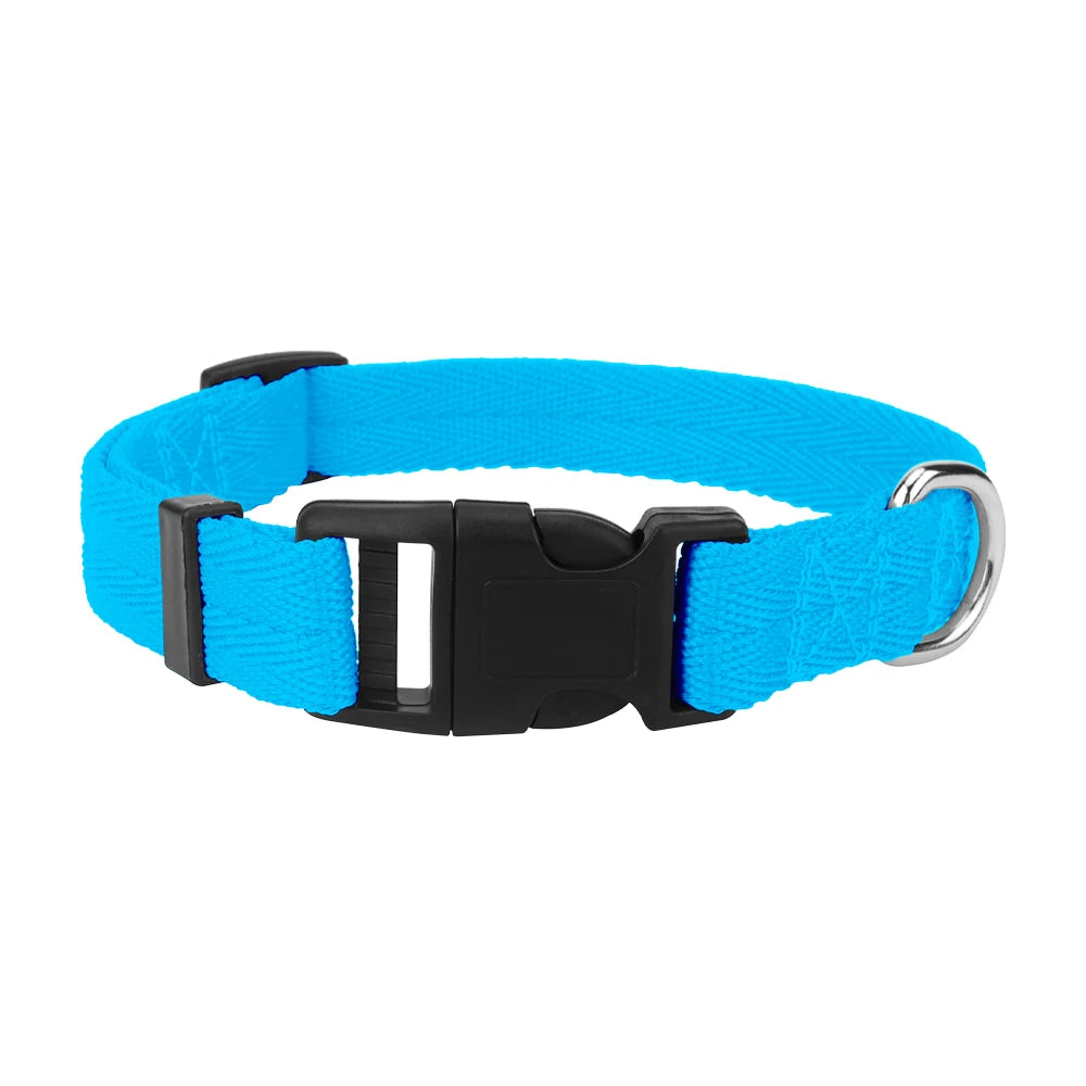 Collares de perro ajustables para perros pequeños, medianos y grandes, cinta de nailon delgada y hebilla de plástico de liberación rápida, accesorios para mascotas