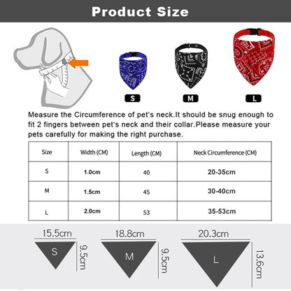 Pañuelo para Collar de Perro, Pañuelo Ajustable para Cuello de Perro, Pañuelo para Cachorros y Gatos, Accesorios para Mascotas Pequeñas, Medianas y Grandes