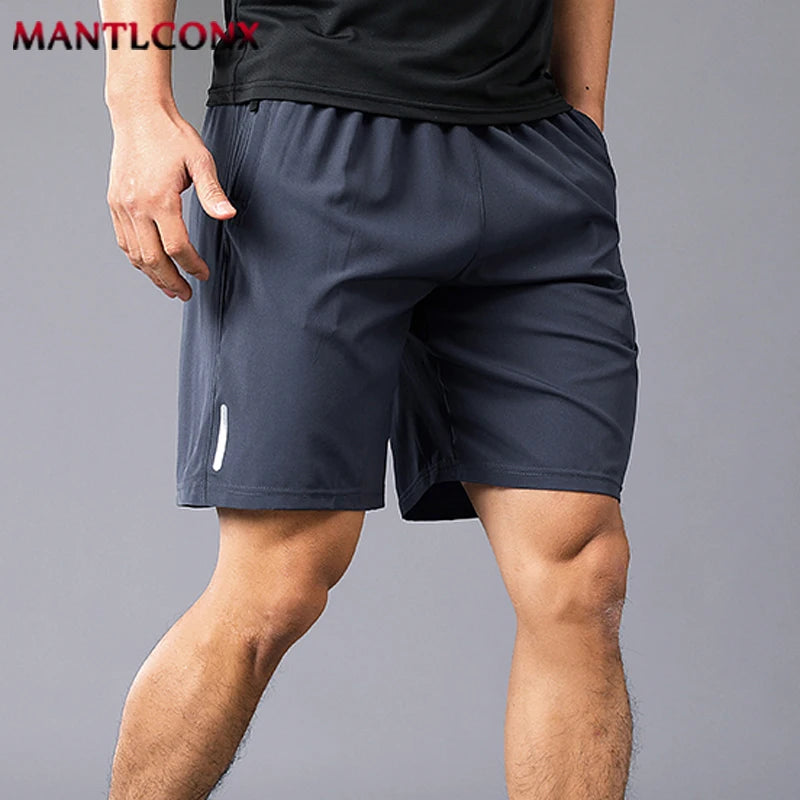 New Summer Casual Shorts Men Boardshorts Breathable Beach Shorts Elastic Jogging Running Sports Men's Short Pants Zipper Pockets