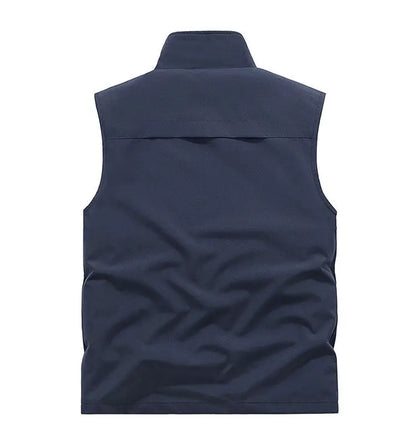 Chalecos cargo de verano para hombre, finos, de malla transpirable, chalecos sin mangas para escalar, chaquetas, ropa deportiva masculina, chalecos informales 6XL