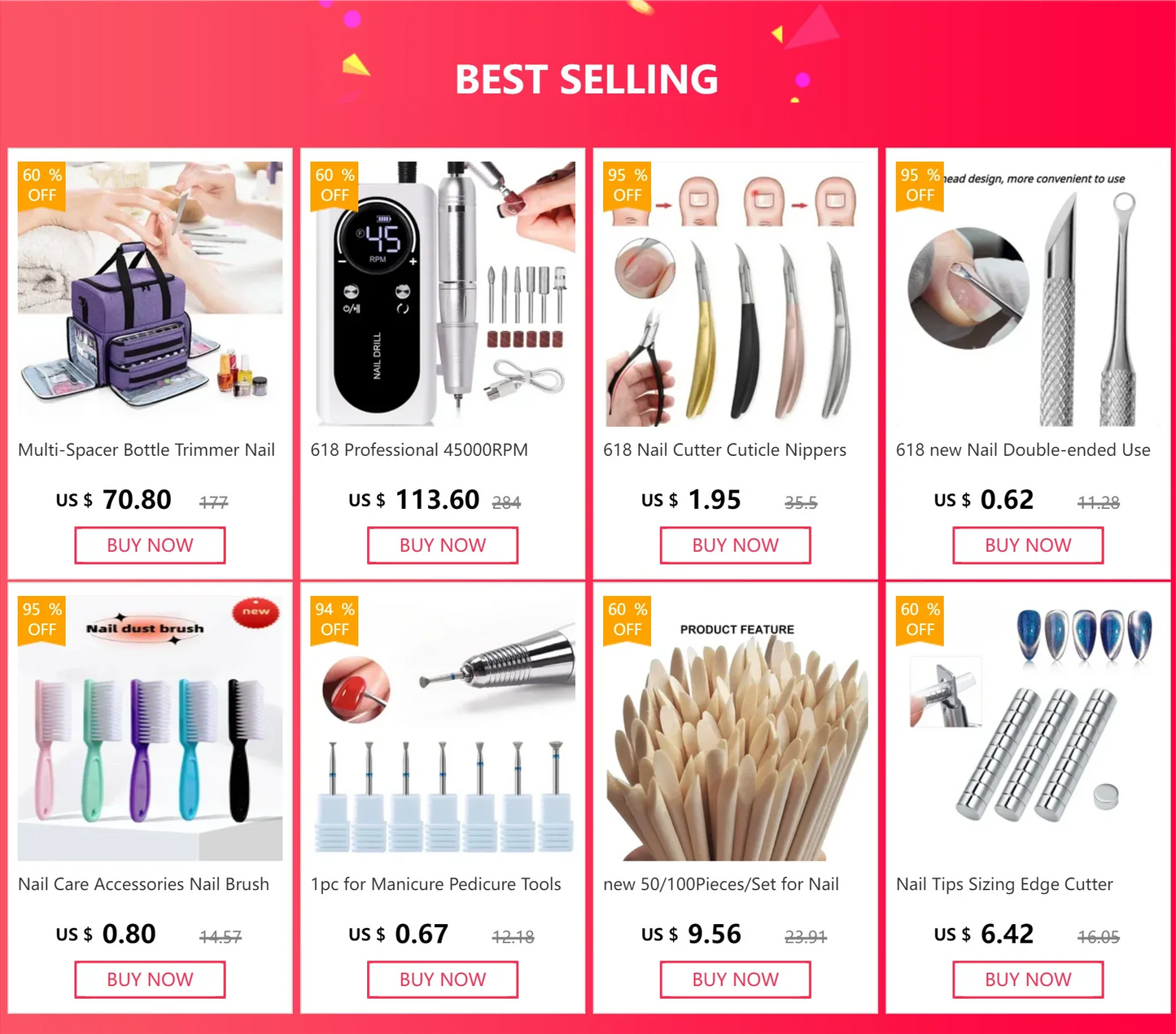 Nails Art Liner Brushes Elongated Lines Striping Drawing Painting  6/9/12/15/18mm Design Pen Professional Manicure Tool New