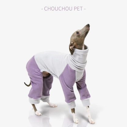 Suéter de cuello alto para iggy, whippet, galgo, ropa para mascotas, empalme elástico suave, ropa de cuatro patas