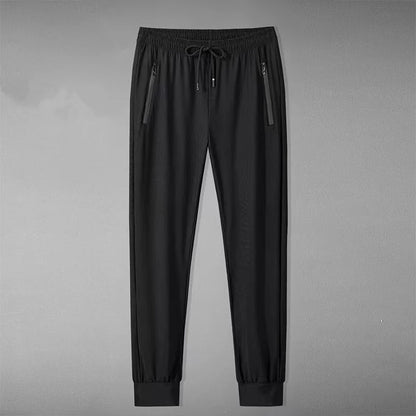 Summer Breathable Mesh Black Sweatpants Men Joggers Sportswear Baggy Trousers Male Casual Track Pants 7XL 8XL