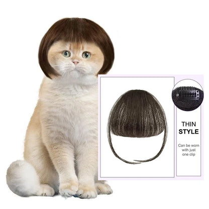 Peluca Creativa Decoración para Mascotas Peluca Delgada Ligera Suave para Gatos Suministros para Mascotas Peluca Divertida para Gatos Peluca Recortable para Mascotas Suministros para Pelucas de Gatos Accesorios para Mascotas