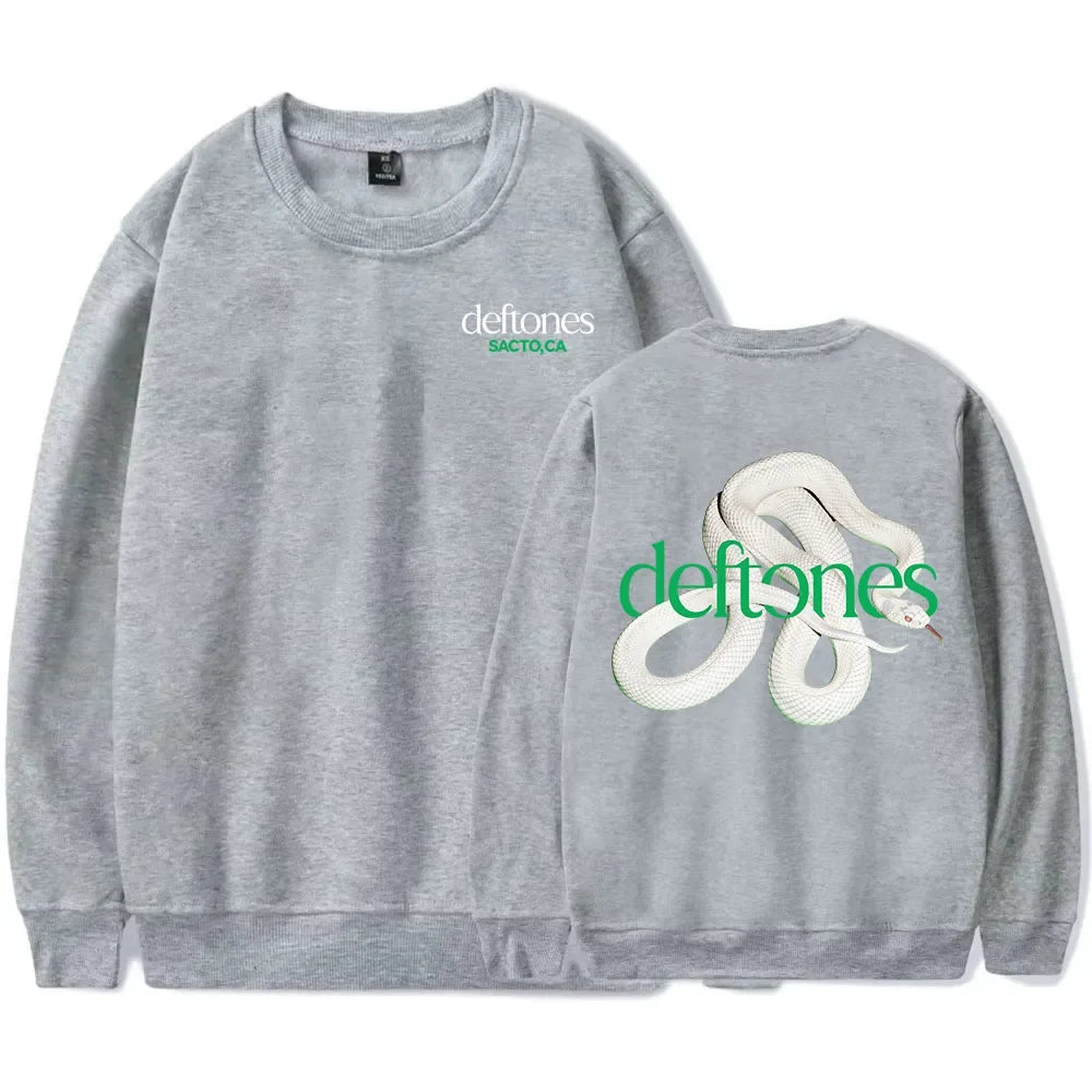 Private Music Tracklist Longsleeve Sweatshirt Deftones Rock Band Printing Hoodies Crewneck Casual Loose Autumn Pullovers Men Top
